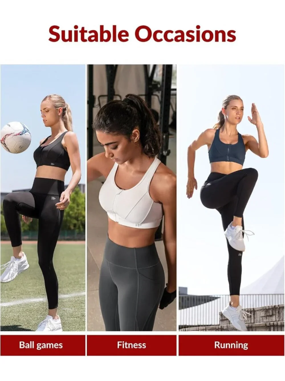 High Impact Zip Front Sports Bra for Large Bust | Comfortable & Supportive Fit